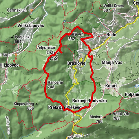 Rude - Rancerje - Oštrc - Braslovje