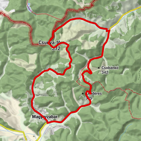 Magyarzabar - Malom út - Csunya-fő - Répás-tető