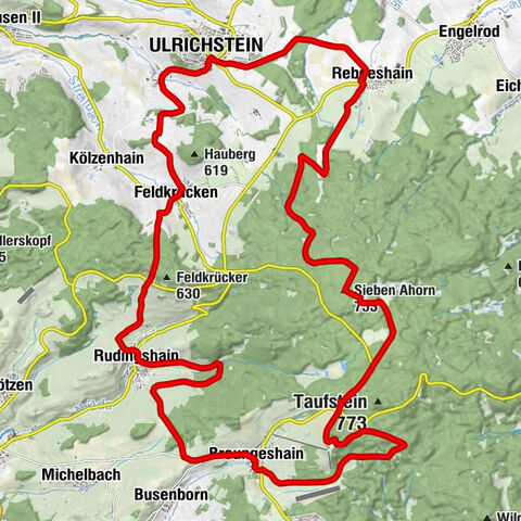 Ulrichstein - Darmstädter Hof - Hoherodskopf - Sieben Ahorn