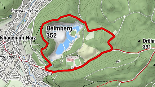 Harz (LK Goslar) - Heimberg - Wolfshagen im Harz - Steinbruch Wolfshagen