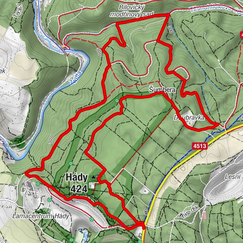 Kanice - Hády - Šumbera - Lom Hády