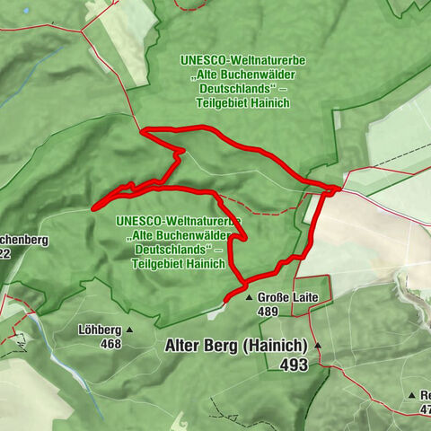 Hörselberg-Hainich - Große Laite - Wartburgblick