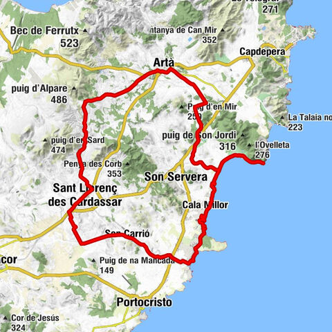 s'Illot - coll de Son Catiu - Artà - Cala Moreia