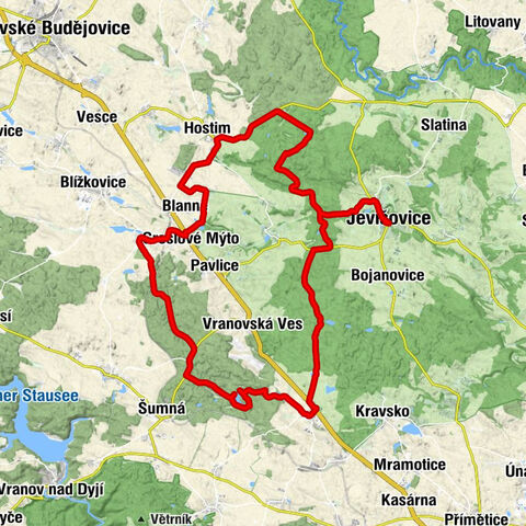 Jevišovice - Střelice - Olbramkostel - Kaple svatého Jana Nepomuckého