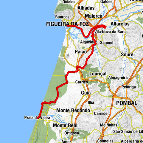 Praia da Vieira - Capela de Pedrogão - Marinha das Ondas - Figueira da Foz