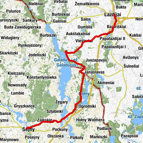 Lazdijai - Katkiškė - Bajoriškiai - Sejny