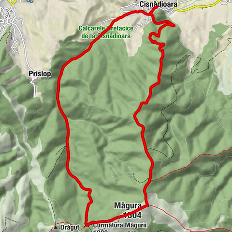 Cisnădioara - Restaurant Monaru - Curmătura Măgurii - Măgura