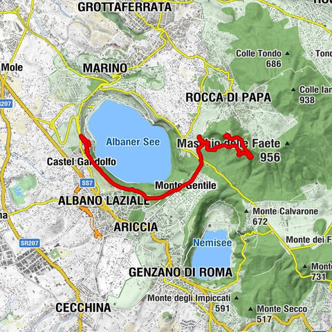 Panorama dei 2 laghi - Chiesa Grotta - Collegiata di San Tommaso da Villanova - Marino