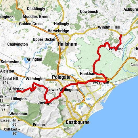St Andrew's Church, Alfriston - St Mary and St Peter's Church. - Combe Hill - Boreham Street