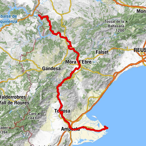 Almatret - Puntal dels Escambrons - Sant Miquel - Riumar