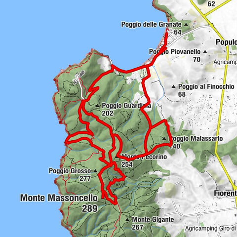 Piombino - Monte Massoncello - Poggio Grosso - Baratti
