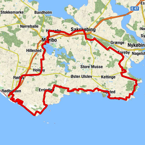 Rødbyhavn - Sakskøbing - Sakskøbing Kirke - Hunseby Kirke