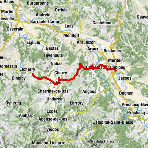 Navarrenx - Église Saint-Laurent - Église Saint-Étienne - Aroue