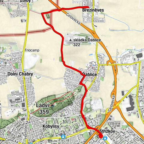 Střížkov - Praha - Pod hvězdárnou - Ďáblice