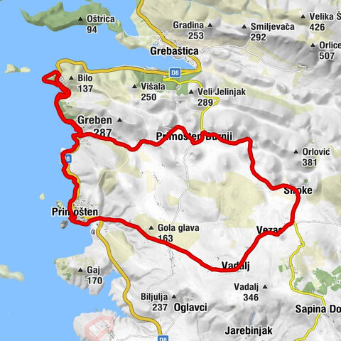 Primošten, Bilo, Draga, Sirokee