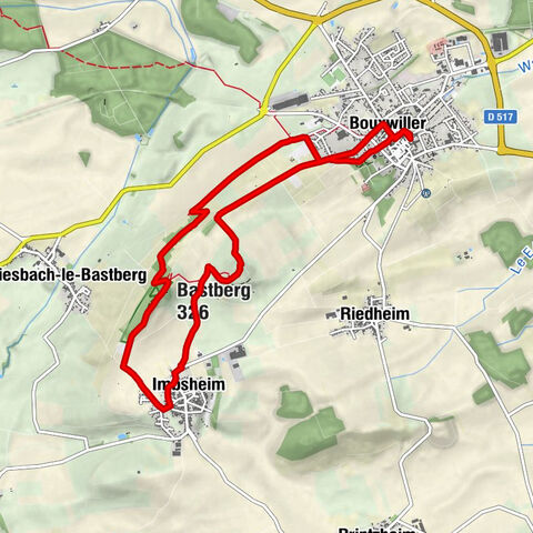 Imbsheim - Galgenberg - Bouxwiller - Bastberg