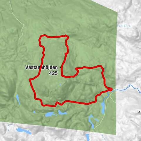 Skrikestugan - Näsbodarna - Mjälabodarna - Västanåhöjden