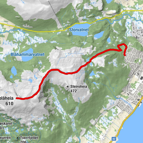 Sortland - Bøblåheia