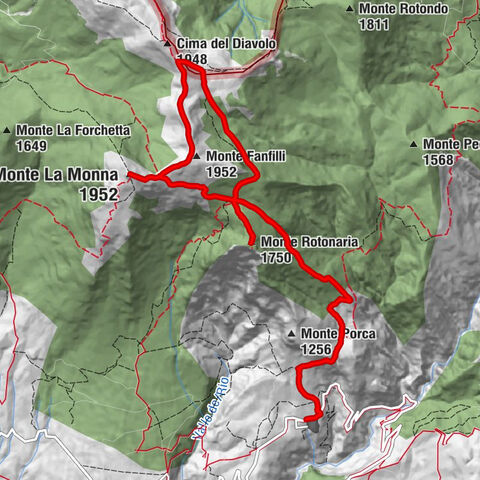 Collepardo - Monte Rotonaria - Monte Fanfilli - Monte La Monna