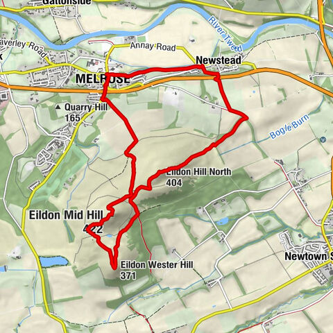 Melrose - Eildon Mid Hill - Eildon Wester Hill - Eildon Hill North