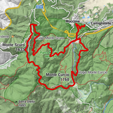 Moccone - Monte Scuro - Rifugio Monte Curcio - Monte Curcio