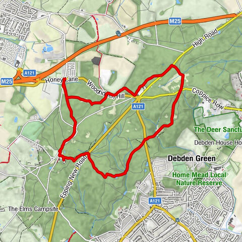 Waltham Abbey - Wellington Hill - London - Loughton