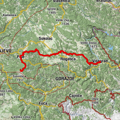Višegrad - Povjestača - Pale - Јахорина
