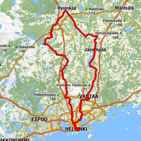 Keskusta - Tykkitorninmäki - Mäntymäki - Herunen