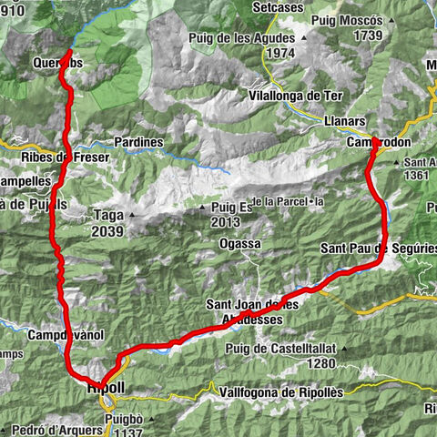 Camprodon - Can Baral-la - Mare de Déu dels Desemparats - Queralbs