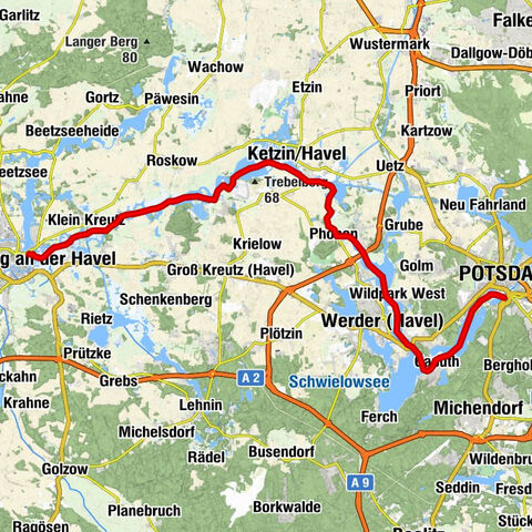 Brandenburg an der Havel - Saaringen - Ketzin/Havel - Potsdam