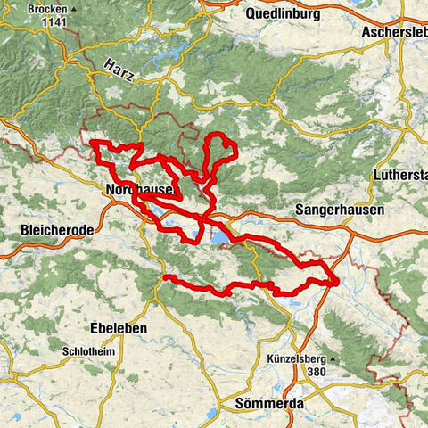 Sondershausen - Kromberg - Josephshöhe - Niedersachswerfen
