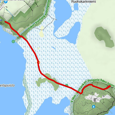 Koillinen suurpiiri - Lammassaaren lankkupolun pohjoinen katselutasanne - Helsinki - Lammassaaren lankkupolun eteläinen katselutasanne