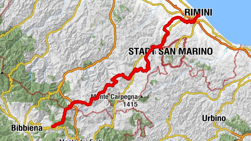 Rimini - Poggio Tre Vescovi - Monte Calvano - Cappella San Pietro D'Alcantara