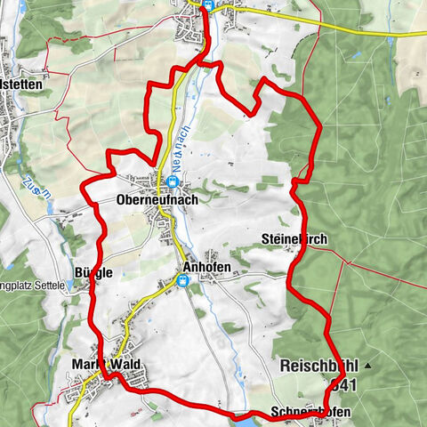 Gasthof zum Adler - Mittelneufnach - Steinekirch - Kapelle Bürgle
