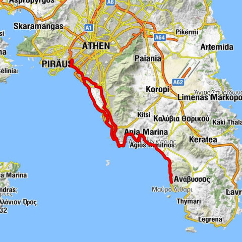 Αθήνα - Άγιος Ελευθέριος - Αγία Μαρίνα - Μοσχάτο