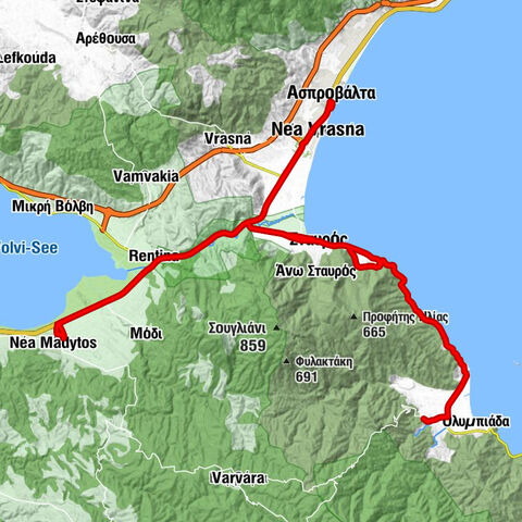 Ασπροβάλτα - Νέα Βρασνά - Αγία Μαρίνα - Σταυρός