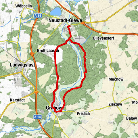 Neustadt-Glewe - Wabel - Grabow