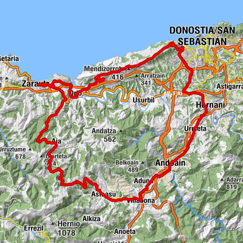 Zarautz - San Martin Ermita - San Paulo Ermita - Zelai Ondo plaza