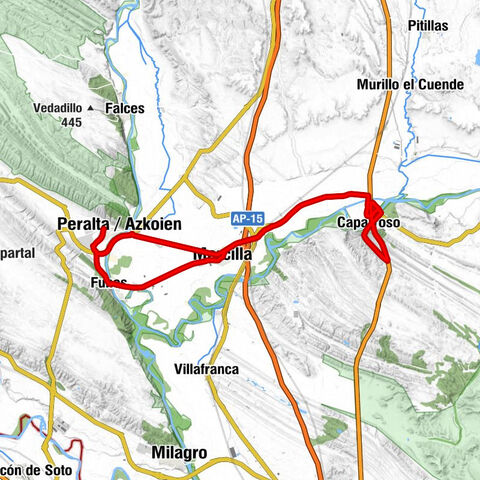 Peralta / Azkoien - Virgen del Plu - Ermita de la Virgen del Soto - Hotel Peñalén