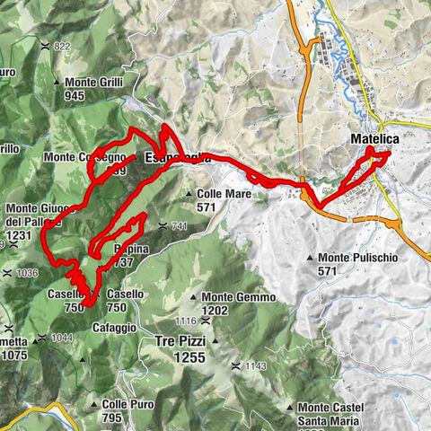 Matelica - Monte Corsegno - Monte Cavallo - Monte La Costa
