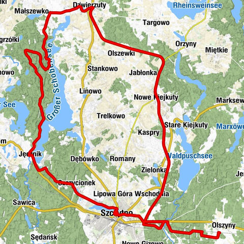 Szczytno - Ochódno - Nowe Kiejkuty