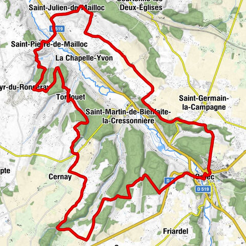 Orbec - Campagne du Bénéré - Saint-Julien-de-Mailloc - Église Saint-Michel