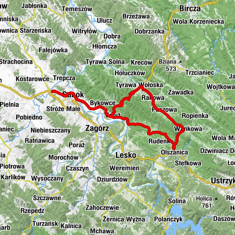 Dąbrówka Ruska - Kościół Wniebowstąpienia Pańskiego - Przełęcz Przysłup - Kościół pw. św. Mikołaja