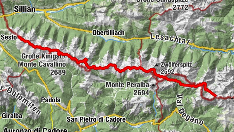 Karnischer Höhenweg KHW 403 - "Weg des Friedens"