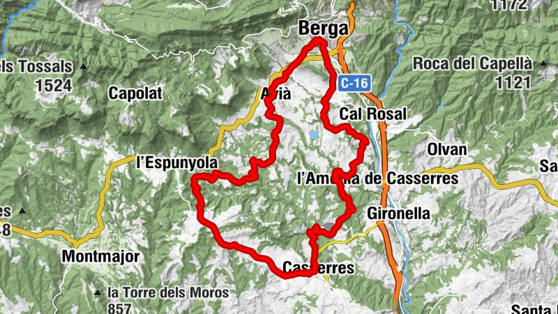 Berga - la Valldan - Sant Bartomeu - la Creu de Dalt