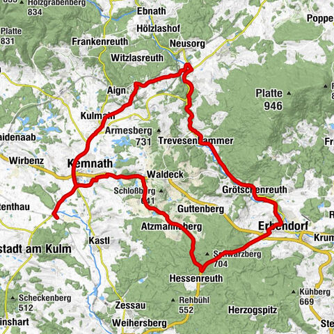 Kemnath-Neustadt - Kemnath - Erbendorf - Kusch