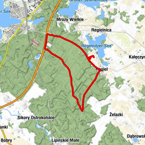 powiat ełcki - Regiel - Ełk