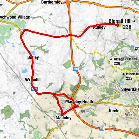Newcastle-under-Lyme - Bignall End - Audley - All Saints Balterley