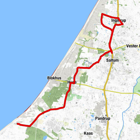 Rødhus Klit - Hune - Pirup - Saltum Kirke