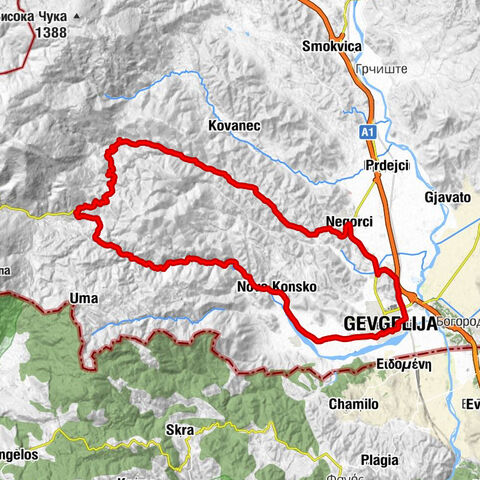 Гевгелија - Планинарски дом Томе Шутов Кротки - Центар